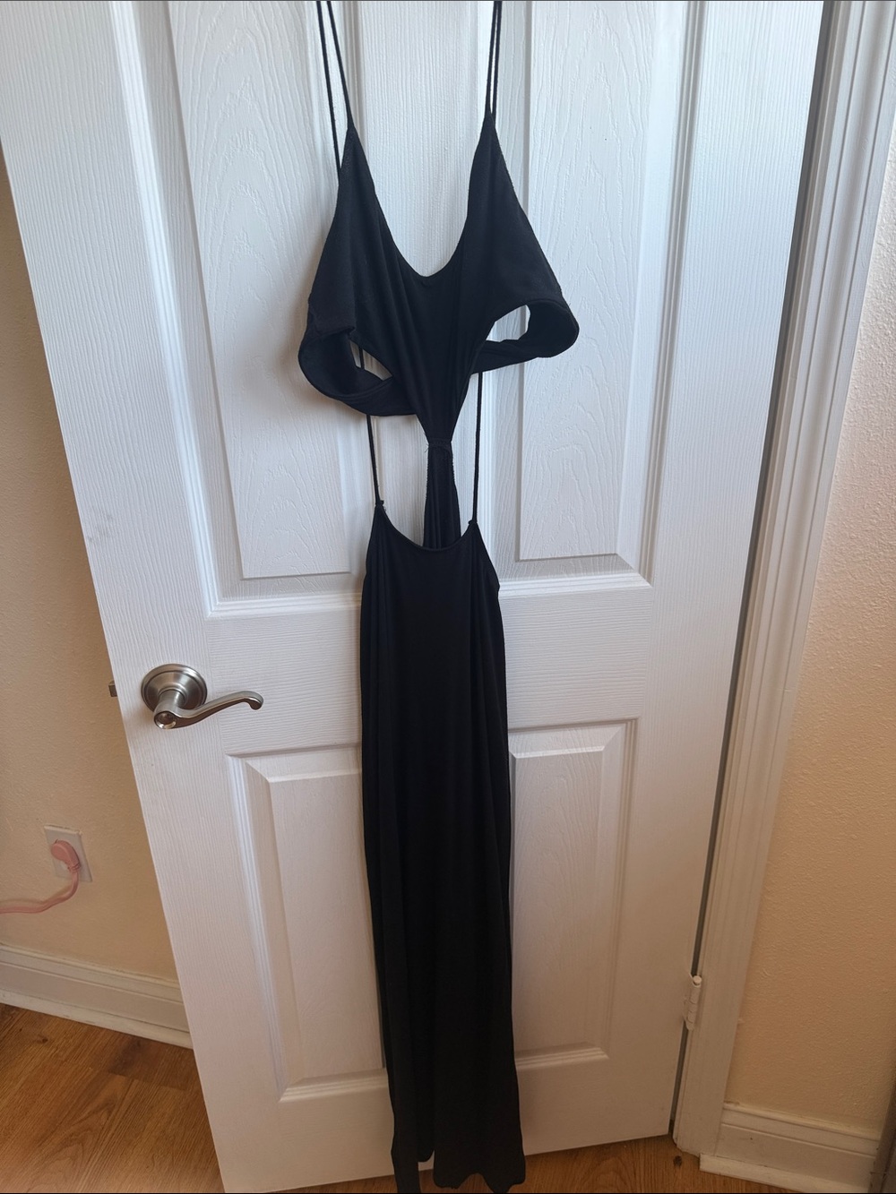 Free People Black Backless Cutout Maxi Dress